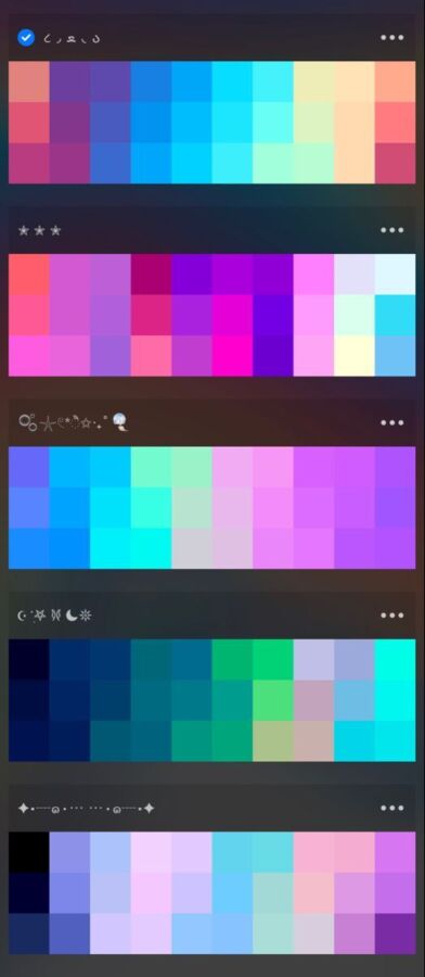 Palette couleurs émotions