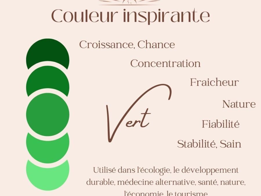 Quelle est la signification psychologique de la couleur vert ?