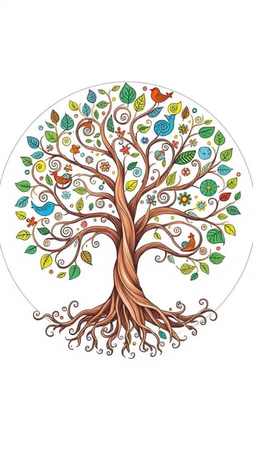 Illustration de l'arbre de vie et sa signification spirituelle
