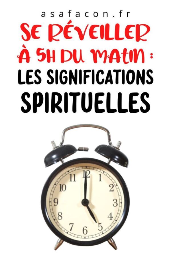 Graphique sur la signification spirituelle du réveil à 3h du matin