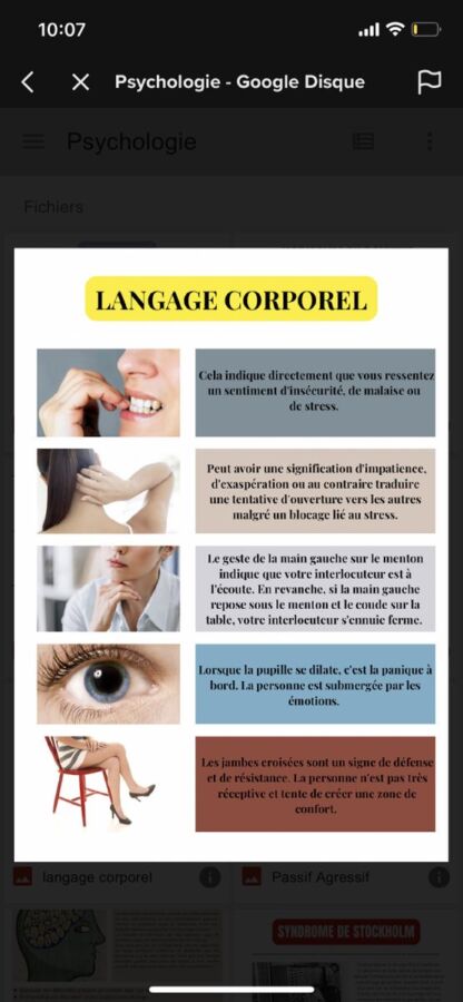 interprétation des gestes
