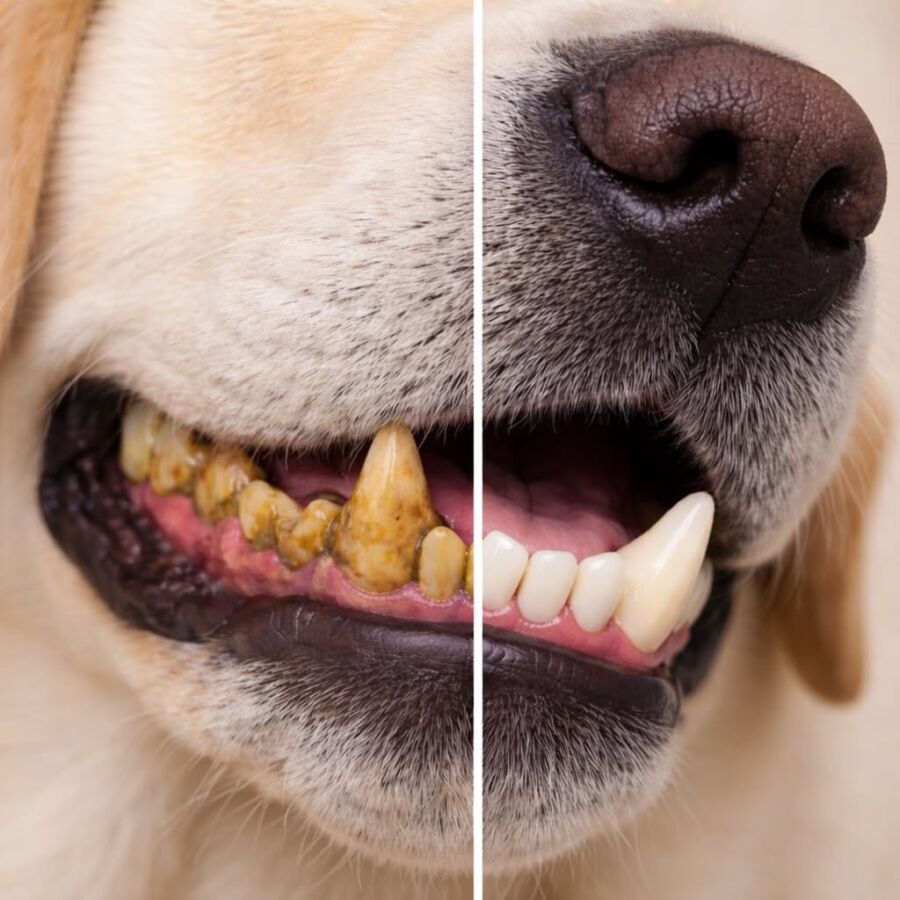 Comportement chien dents