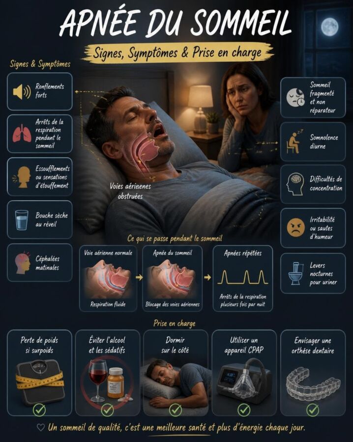 Symptômes de l'apnée nocturne