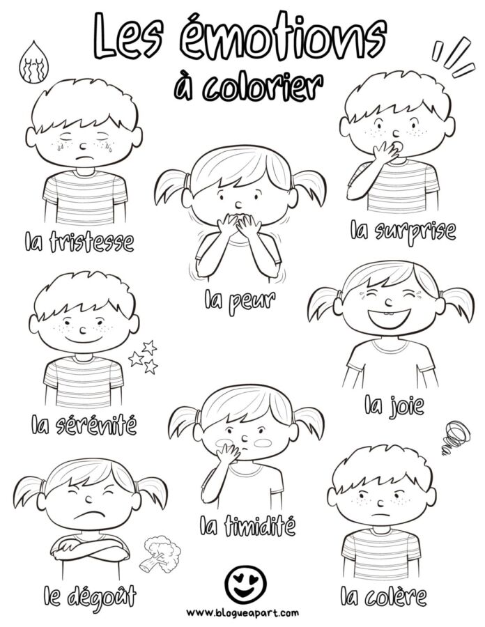 Activités imprimables sur émotions