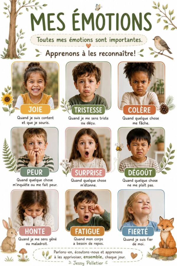 Imprimer tableau des émotions