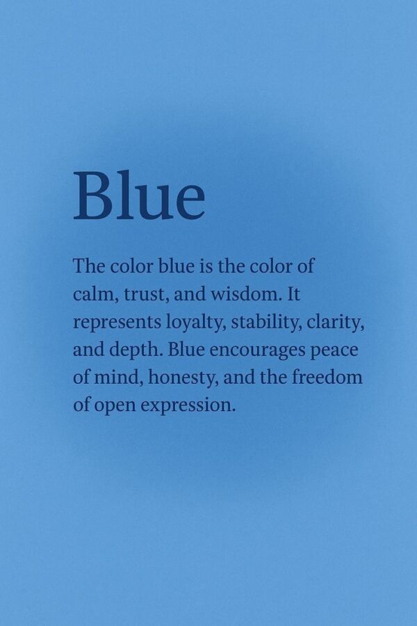 Bleu et ses significations